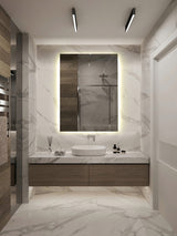 Aurora Backlit LED Mirror, 48"x36"x1.75"