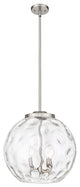 Athens Water Glass Pendant, Brushed Satin Nickel, Clear Water Glass