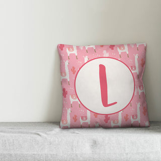Monogram Lllama Pattern - L 16x16 Spun Poly Pillow