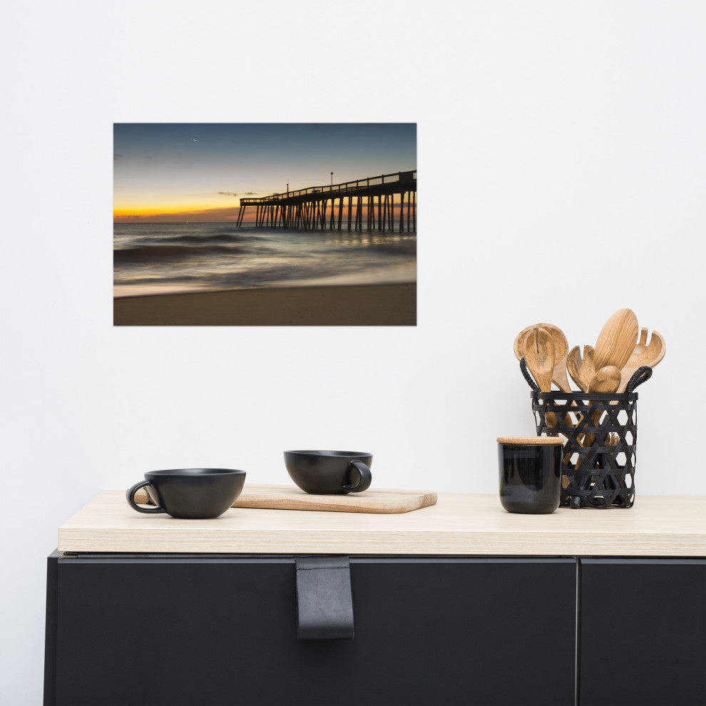 Motion of the Ocean Landscape Photo, Beach Unframed Wall Art Print, 12" X 18"