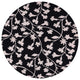 Ahgly Company Indoor Round Mid-Century Modern Area Rugs, 3' Round