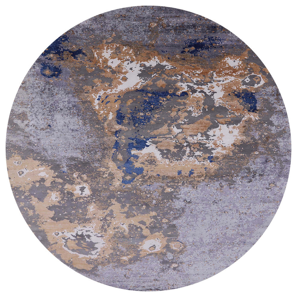 Ahgly Company Indoor Round Mid-Century Modern Area Rugs, 3' Round
