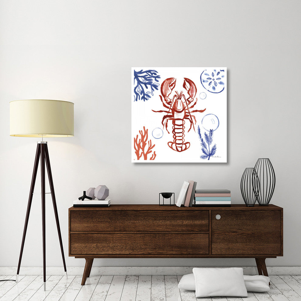 "Coastal Jewels VI" Digital Paper Print by Farida Zaman, 38"x38"