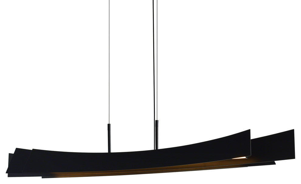 Candora Integrated LED Chandelier, Black, 50 Inches
