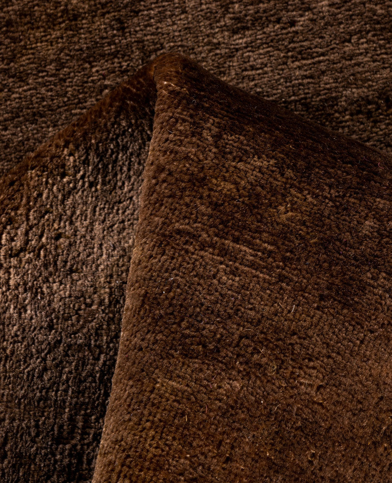 Overdyed One-of-a-Kind Hand-Knotted Area Rug Brown, 2' 6" x 10' 0"