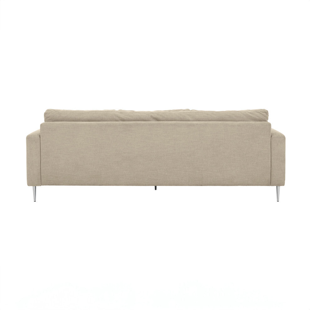 Vari Textured Velvet Lounge Sofa, Beige