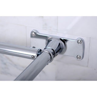 Kingston Brass D-Type Shower Curtain Rod, Polished Chrome