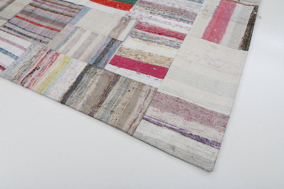 Rug N Carpet - Handmade Oriental 6' 8'' x 10' 0'' Vintage Patchwork Kilim Rug