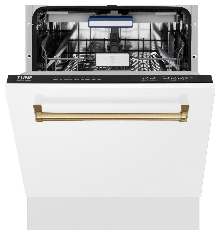 ZLINE 24" Tall Tub Dishwasher, White Matte DWVZ-WM-24-CB