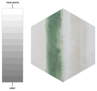 Matter Hex Canvas Bone Green Porcelain Floor and Wall Tile