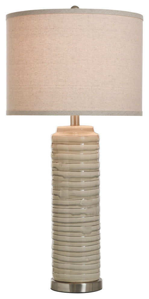 Anastasia Table Lamp Beige Body, Off White Finish
