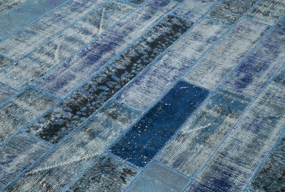 Rug N Carpet - Hand-Knotted Oriental 6' 4" x 9' 10" Overdyed Patchwork Area Rug