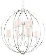 Crystorama Libby Langdon Sylvan 8-Light Chandelier, Polished Nickel