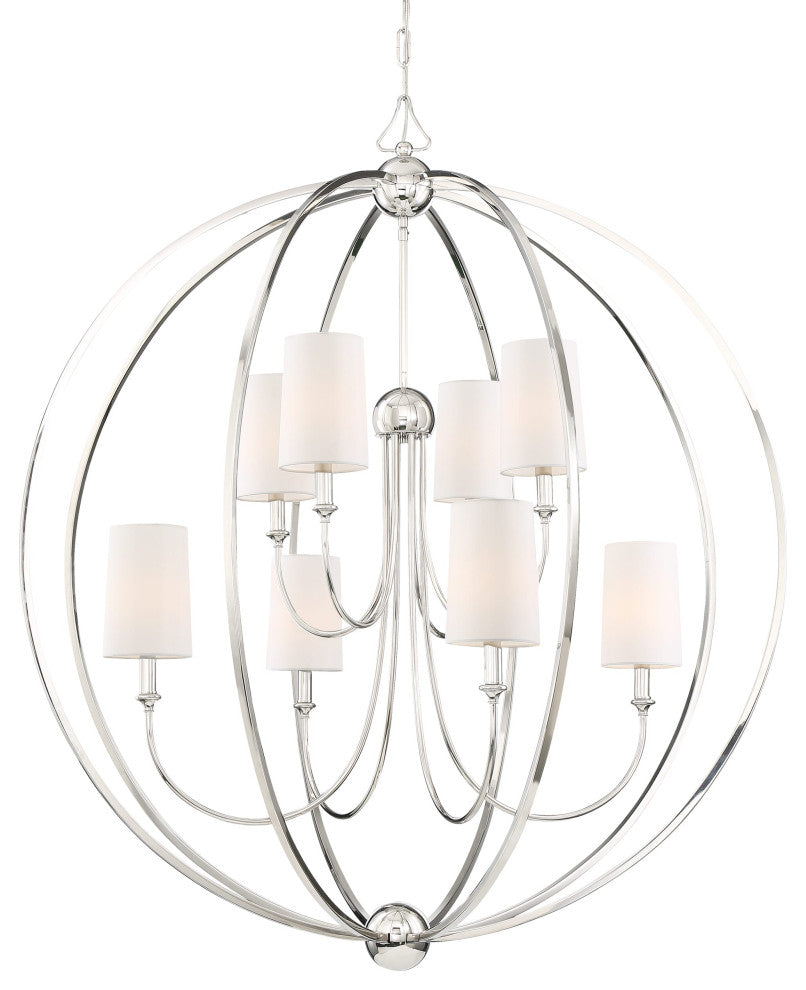Crystorama Libby Langdon Sylvan 8-Light Chandelier, Polished Nickel