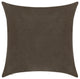Delara Set of 1 Velvet 20x20", Cushion Cover, Cocoa Brown, Pillow Cover Only
