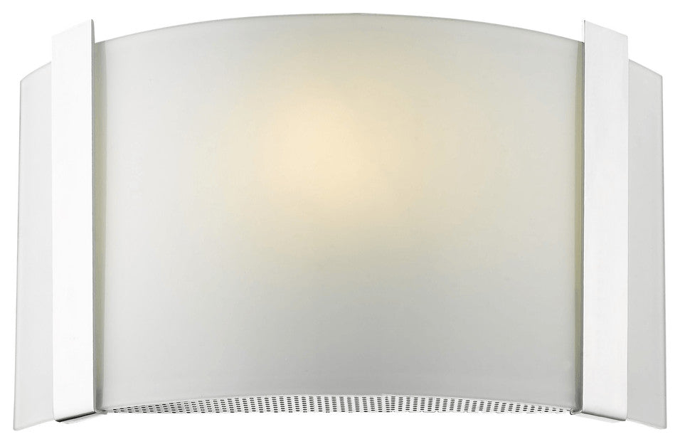 Polished Chrome Wall Sconce with Frosted Glass Shade