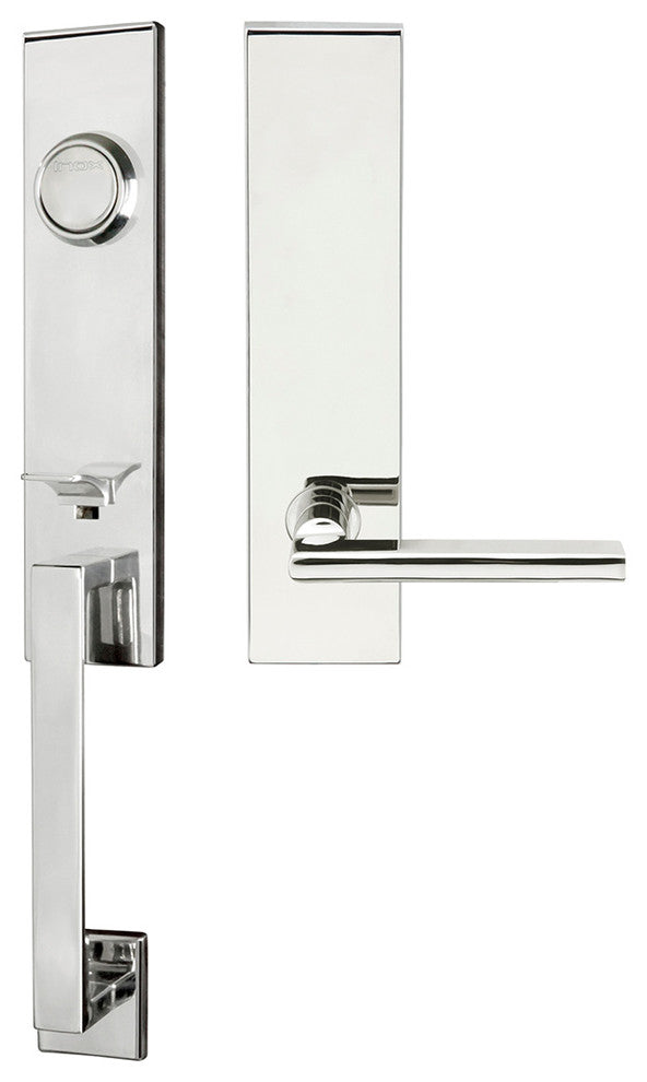 Sunrise Lever, Tubular Entry Handleset, LHR, Polished Stainless Steel