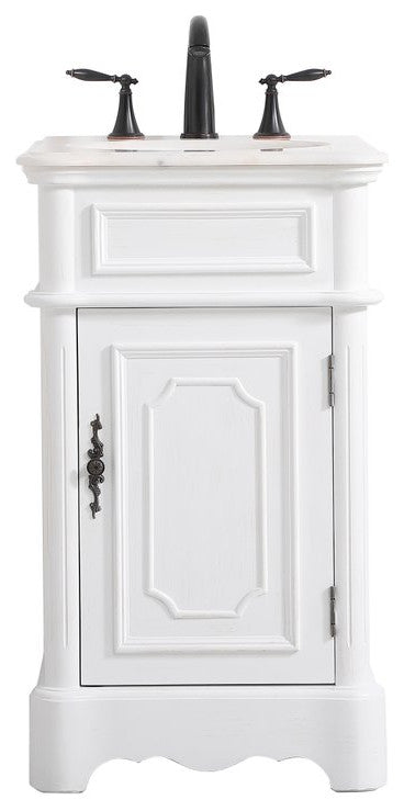 Elegant VF30419AW 19"Single Bathroom Vanity, Antique White