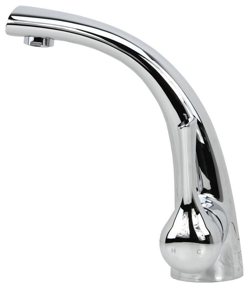 Twist Style Solid Brass Single Hole Bathroom Vanity Faucet, Polish Chrome