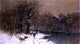 Prospero Ricca Deer in a Wintery Forest, 15"x30" Wall Decal