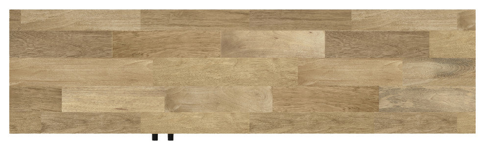 Reeves Solid Mango Wood TV Media Stand, Natural For TVs up to 65 inches
