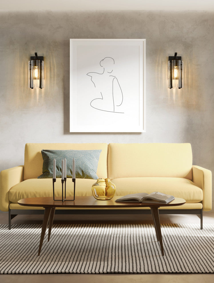 Zlite 3036-1S-MB 1-Light Wall Sconce, Clear
