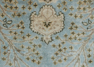 Turkish-Knotted Hammad Light Blue Rug, 4'1x5'11