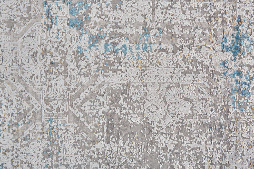 Weave & Wander Lindstra Ivory/Blue 3'1"x5' Rug