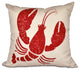 Lobster, Animal Print Pillow, Taupe And Beige, 20"x20"