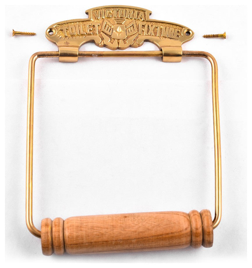 Solid Brass Wall Mount Toilet Paper Holder Stand Victorian Vintage Style Holder