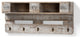Ferguson Whitewashed Gray Oak Finished Wood Wall Mounted Coat Rack With Shelves