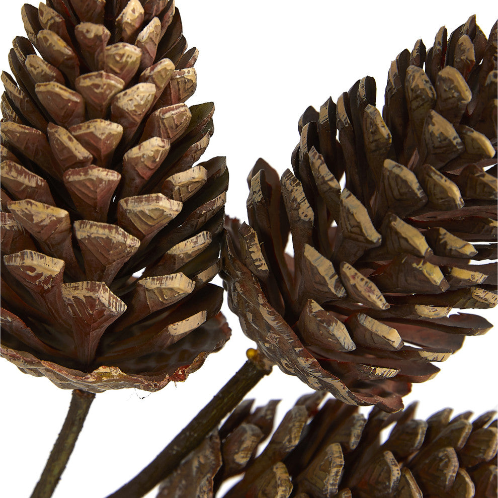 32" Pinecone Artificial Spray, Set of 6