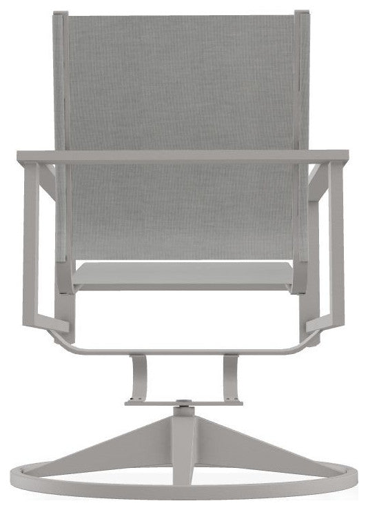 Tribeca Sling Outdoor Swivel Rocker, Alloy/Warm Gray