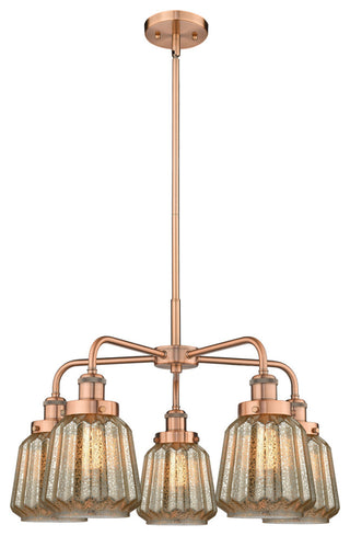 Innovations Chatham 5 24.5" Chandelier Antique Copper