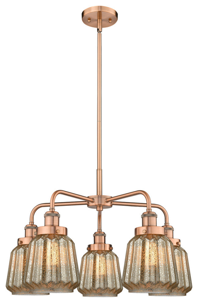 Innovations Chatham 5 24.5" Chandelier Antique Copper