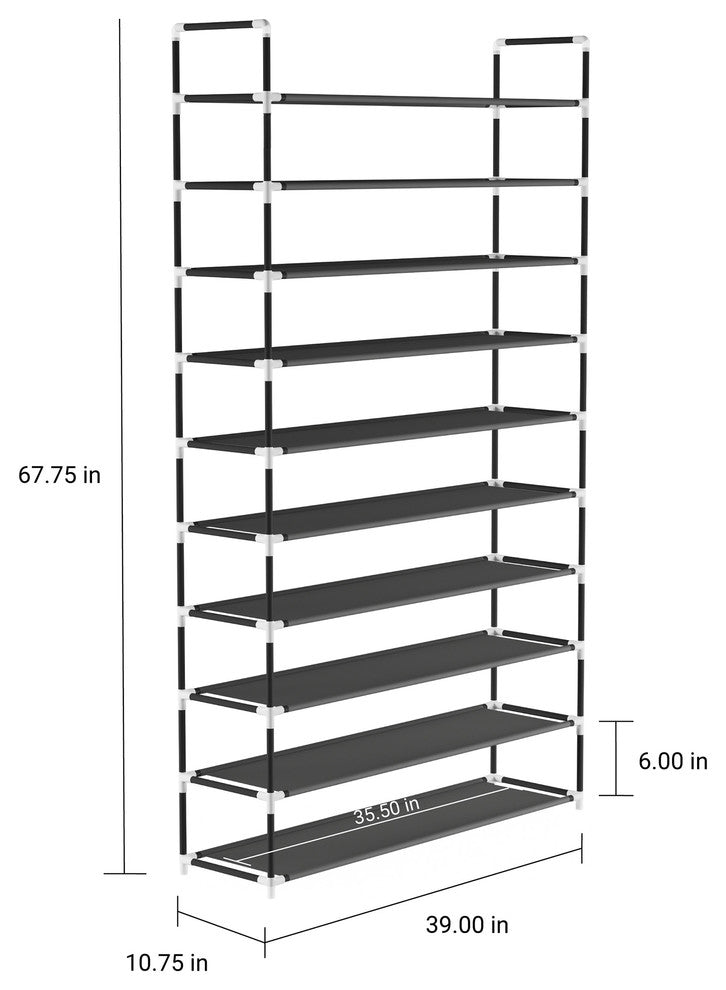 Lavish Home Shoe Rack-10 Tier Storage Organizer