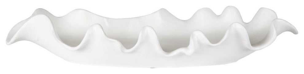Uttermost Ruffled Feathers Modern White Bowl