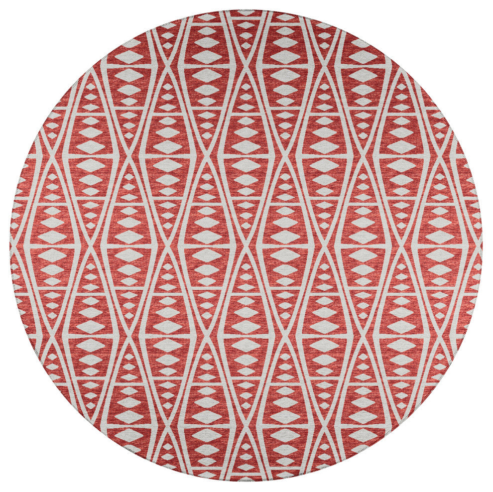 Indoor/Outdoor Sedona SN6 Clay Machine Washable 8' x 8' Round Rug