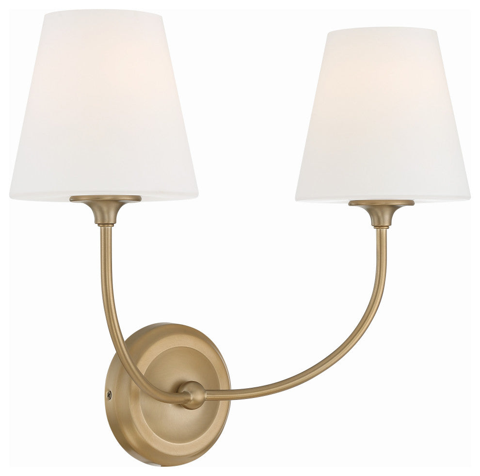 Sylvan 2-Light Wall Mount, Vibrant Gold