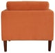 Minae Modern Contemporary Velvet Armchair, Rust
