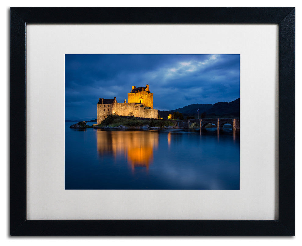 Blanchette Photography 'Eilean Donan Castle', Black Frame, White Matte, 20"x16"