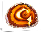 Vibrant Agate Geode Slice, Large Abstract Canvas Artwork, 40"x30"