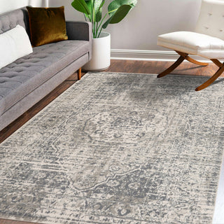 Alpine Dale Area Rug, Gray, 9'2" x 12'2", Medallion