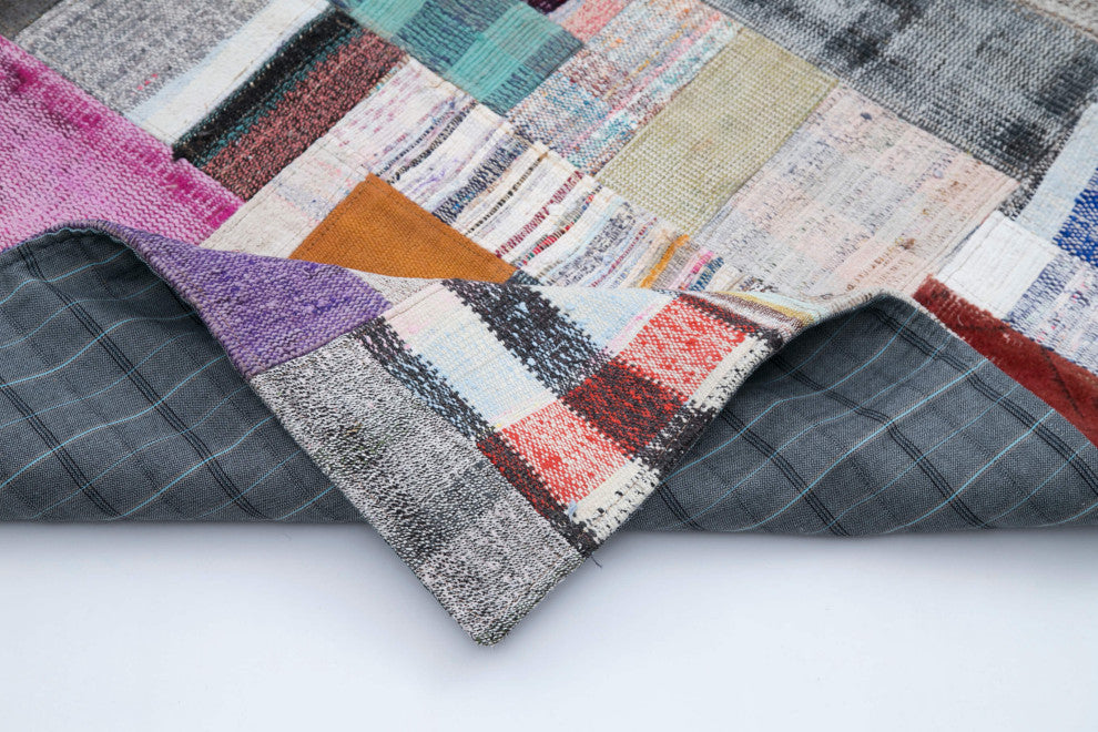 Rug N Carpet - Handmade Oriental 8' 4'' x 11' 5'' Unique Patchwork Kilim Rug