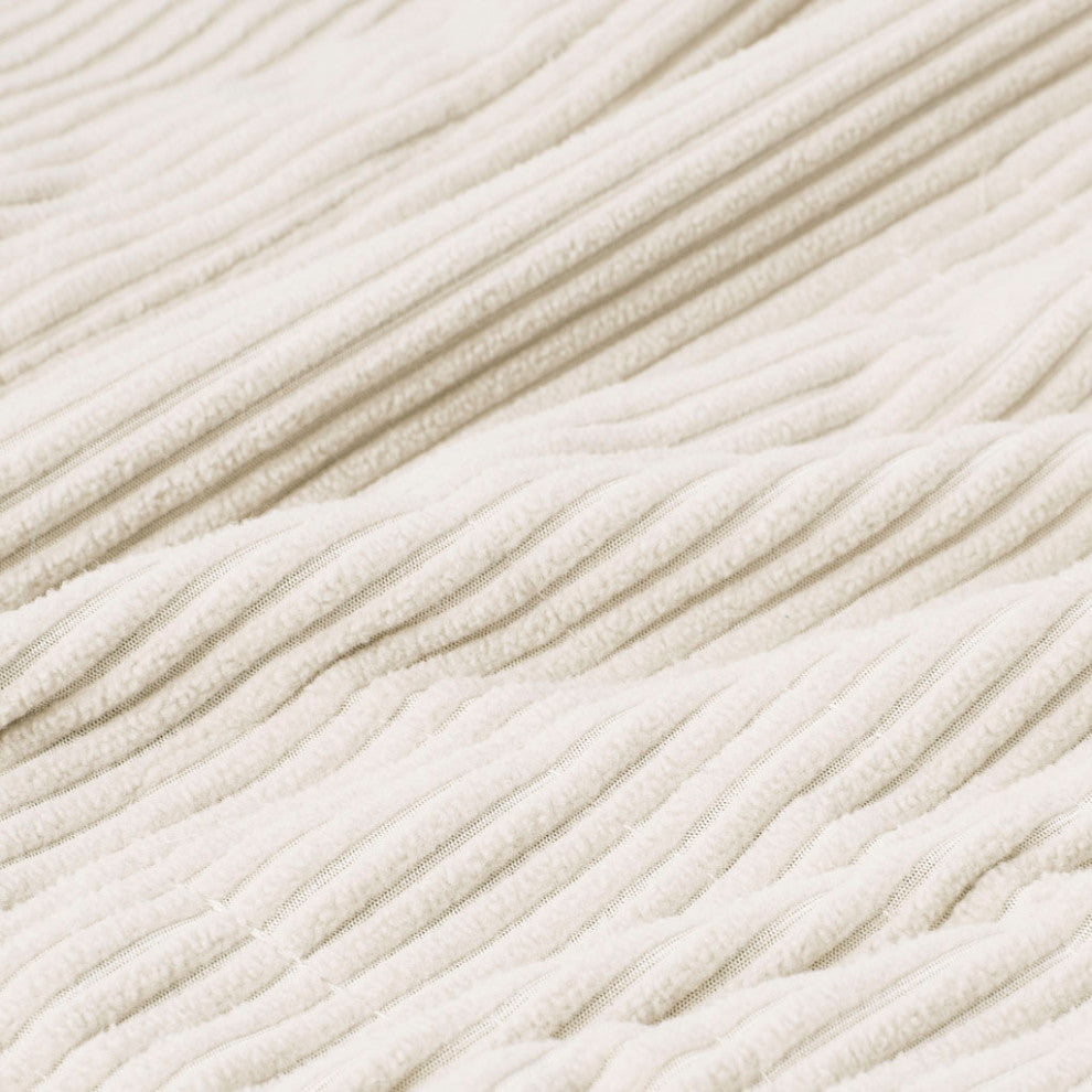 Beautyrest Electric Micro Fleece Heated Electric Bedding Blanket, Ivory