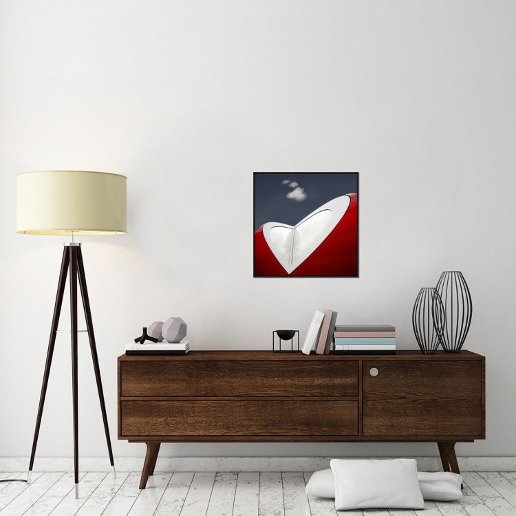 "Wondering Heart" Framed Canvas Giclee by Marc Huybrighs, 25x25"
