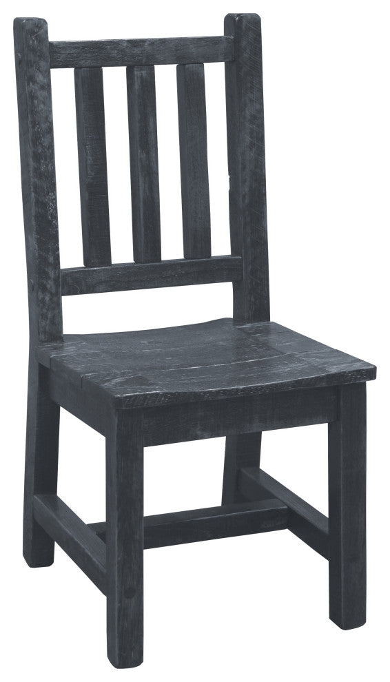 Barnwood Style Timber Peg Dining Chair, Set of 2, Smokey Gray