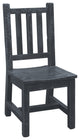 Barnwood Style Timber Peg Dining Chair, Set of 2, Smokey Gray