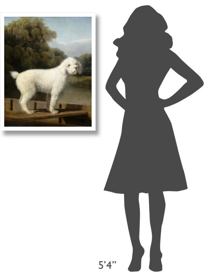 "White Poodle in a Punt, c. 1780" Digital Paper Print by George Stubbs, 24"x30"