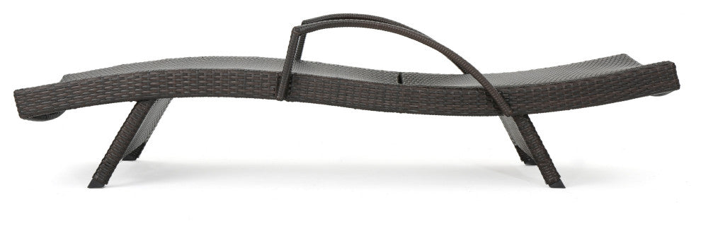 GDF Studio Savana Outdoor Wicker Lounge With Arms With Cushion, Set of 2